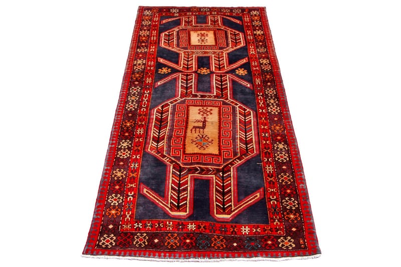 Handknuten Persisk Patchworkmatta 199x301 cm Kelim - Röd/Mörkblå - Persisk matta - Orientalisk matta