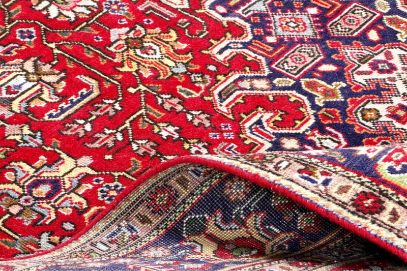 Handknuten Persisk Patinamatta 195x290 cm - Röd/Mörkblå - Persisk matta - Orientalisk matta