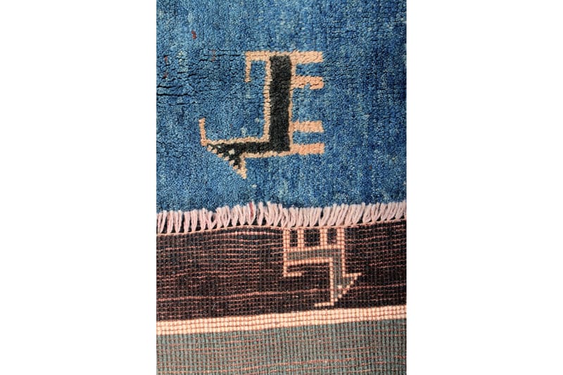 Handknuten Persisk Ullmatta 197x260 cm Gabbeh Shiraz - Blå/Svart - Persisk matta - Orientalisk matta
