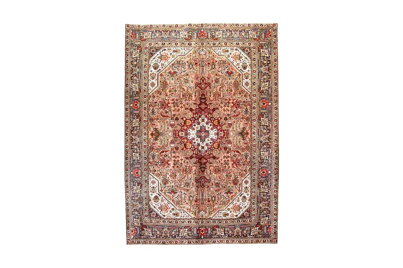 Handknuten Persisk Patinamatta 195x287 cm - Röd/Mörkbl�å - Persisk matta - Orientalisk matta