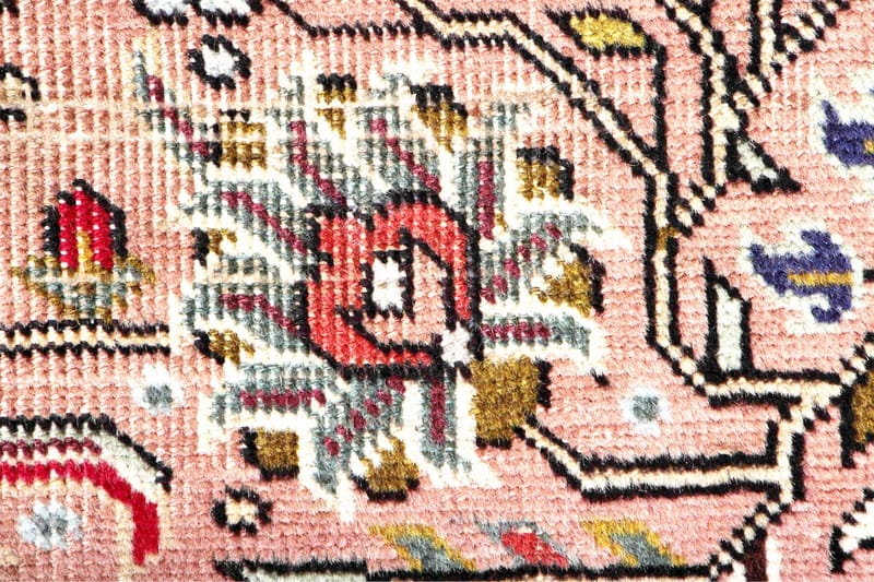 Handknuten Persisk Patinamatta 195x287 cm - Röd/Mörkblå - Persisk matta - Orientalisk matta