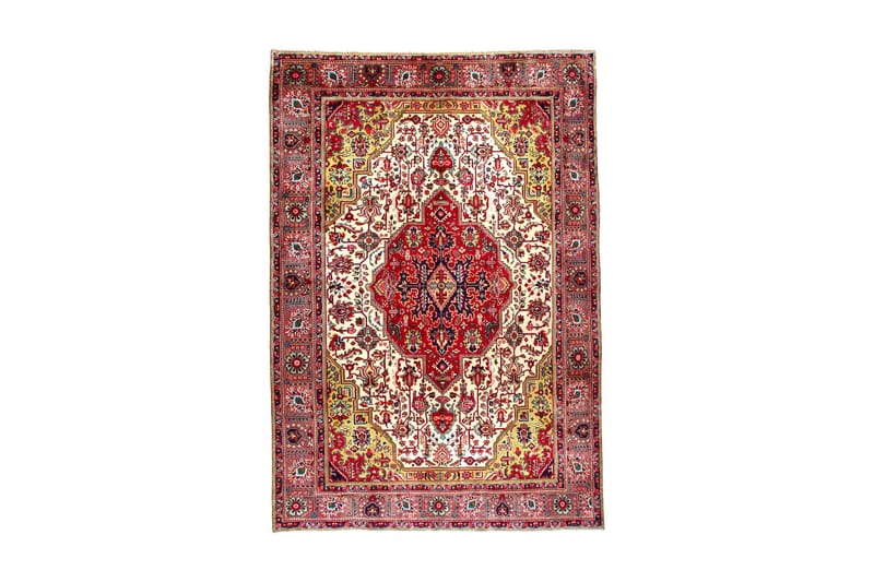 Handknuten Persisk Patinamatta 199x288 cm - Beige/Röd - Persisk matta - Orientalisk matta