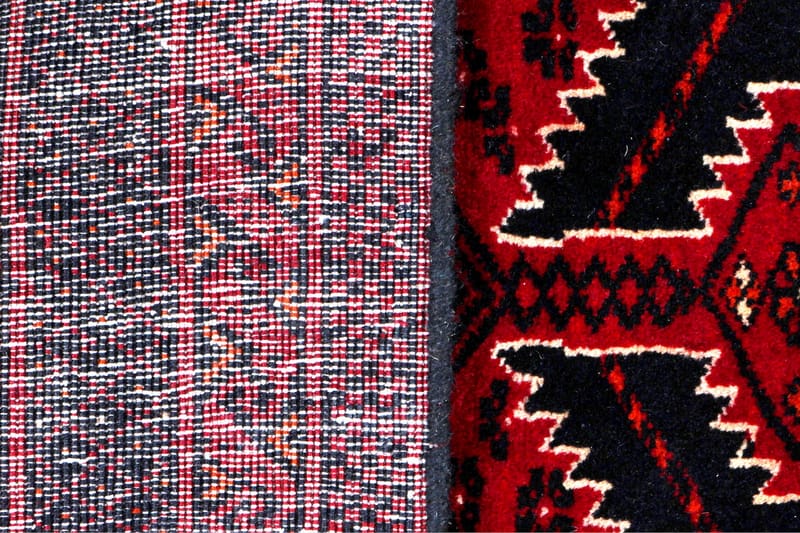 Handknuten Persisk Matta 90x181 cm - Röd/Svart - Persisk matta - Orientalisk matta