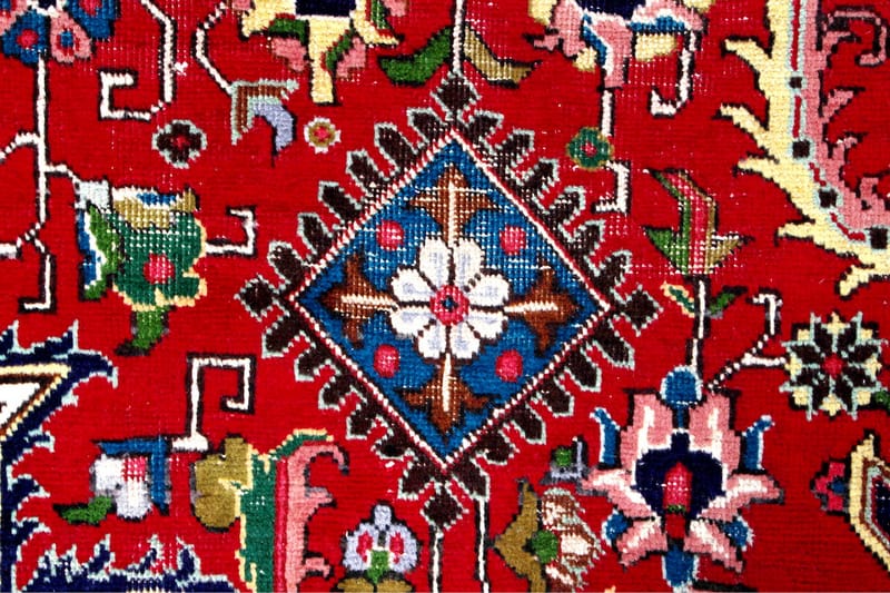Handknuten Persisk Patinamatta 236x338 cm - Röd/Mörkblå - Persisk matta - Orientalisk matta