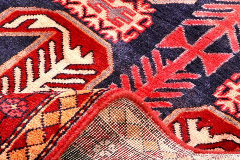 Handknuten Persisk Matta 81x258 cm - Mörkblå/Röd - Persisk matta - Orientalisk matta