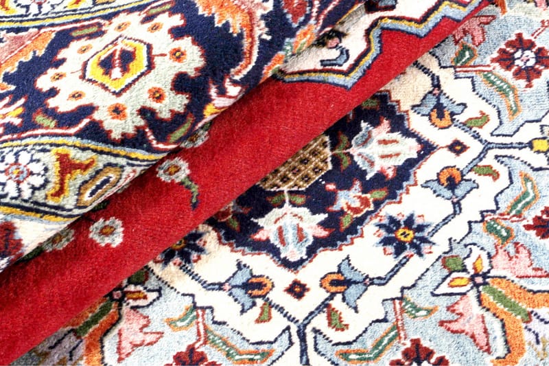 Handknuten Persisk Patinamatta 254x370 cm - Röd/Mörkblå - Persisk matta - Orientalisk matta