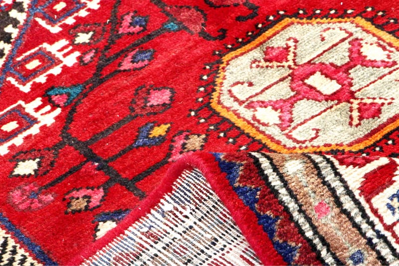 Handknuten Persisk Matta 145x315 cm - Röd/Svart - Persisk matta - Orientalisk matta