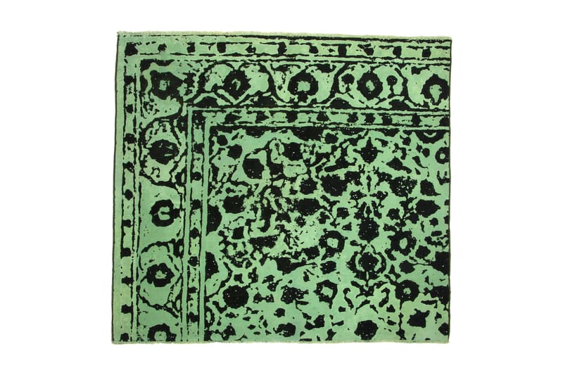 Handknuten Persisk Matta 154x174 cm Vintage - Grön/Svart - Orientalisk matta - Persisk matta