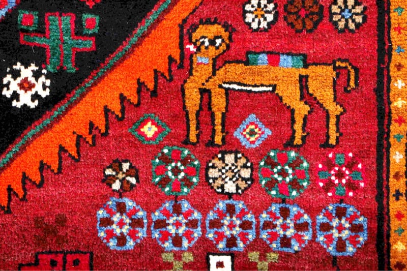 Handknuten Persisk Matta 125x288 cm Kelim - Röd/Mörkblå - Persisk matta - Orientalisk matta