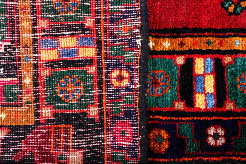 Handknuten Persisk Matta 125x288 cm Kelim - Röd/Mörkblå - Persisk matta - Orientalisk matta