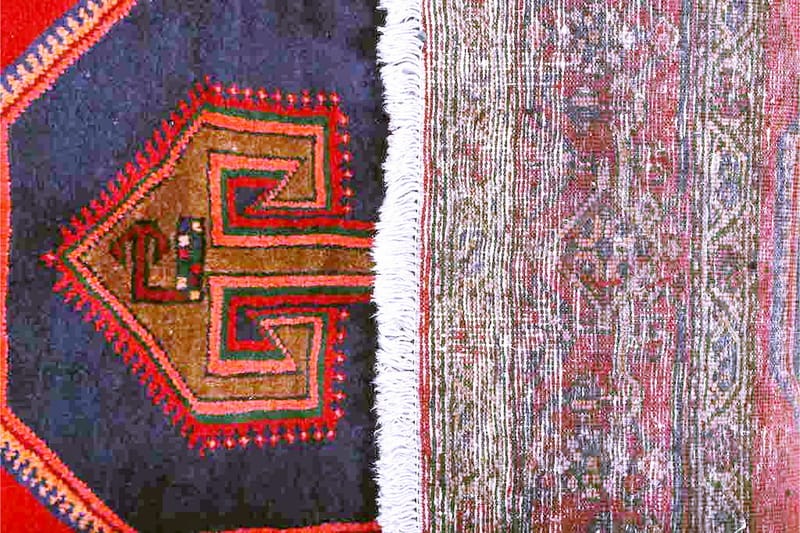 Handknuten Persisk Qoltoq Matta 130x255 cm - Mörkblå/Röd - Persisk matta - Orientalisk matta