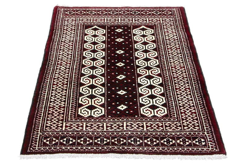 Handknuten Persisk Matta 83x130 cm - Mörkröd/Beige - Persisk matta - Orientalisk matta