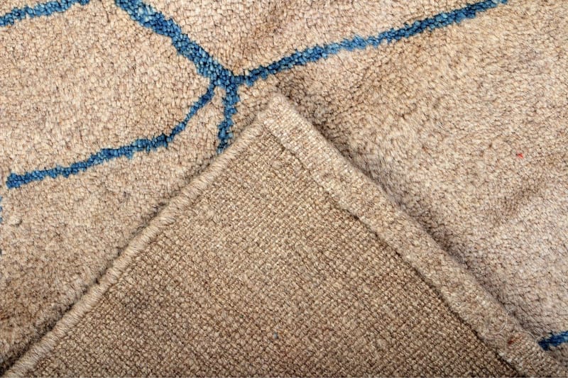 Handknuten Persisk Ullmatta 200x285 cm Gabbeh Shiraz - Blå/Beige - Persisk matta - Orientalisk matta