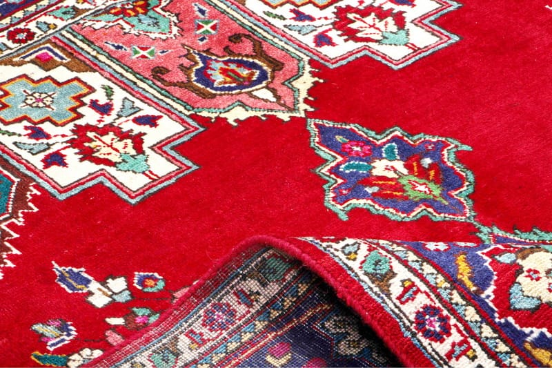 Handknuten Persisk Patchworkmatta 205x301 cm Kelim - Röd/Mörkblå - Persisk matta - Orientalisk matta