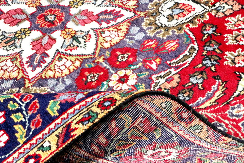 Handknuten Persisk Patinamatta 190x304 cm - Röd/Mörkblå - Persisk matta - Orientalisk matta