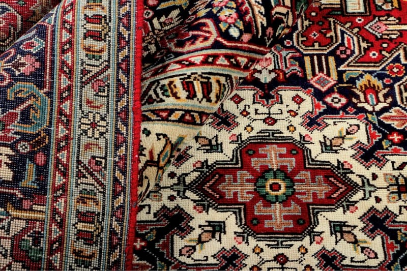 Handknuten Persisk Patchworkmatta 195x293 cm Kelim - Röd/Mörkblå - Persisk matta - Orientalisk matta