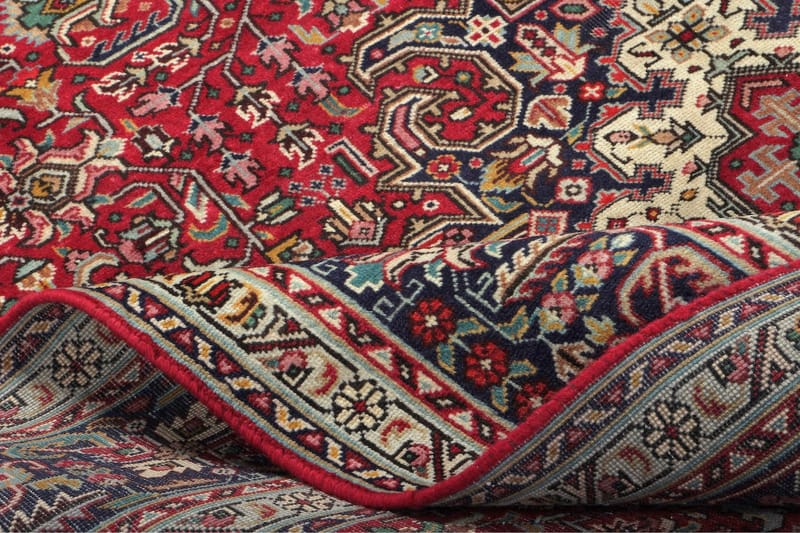 Handknuten Persisk Patchworkmatta 195x293 cm Kelim - Röd/Mörkblå - Orientalisk matta - Persisk matta