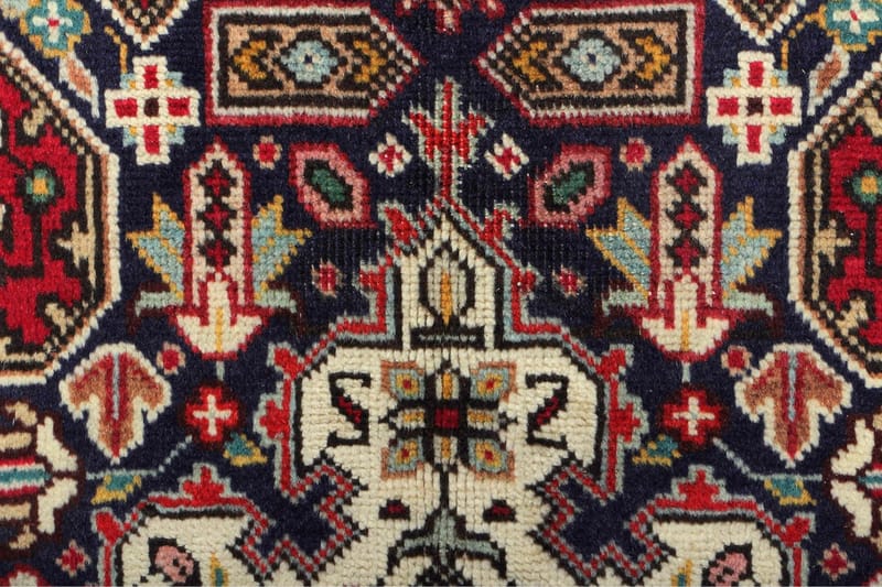 Handknuten Persisk Patchworkmatta 195x293 cm Kelim - Röd/Mörkblå - Orientalisk matta - Persisk matta