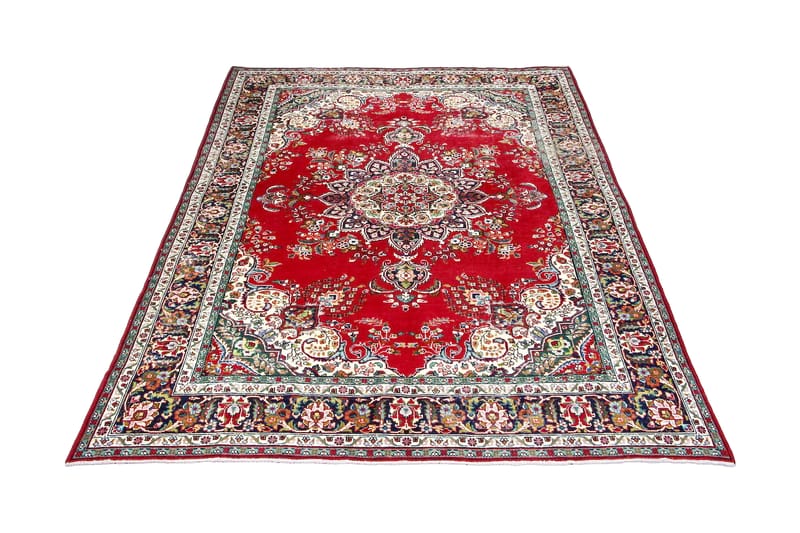 Handknuten Persisk Matta 242x335 cm Vintage - Röd/Mörkblå - Persisk matta - Orientalisk matta