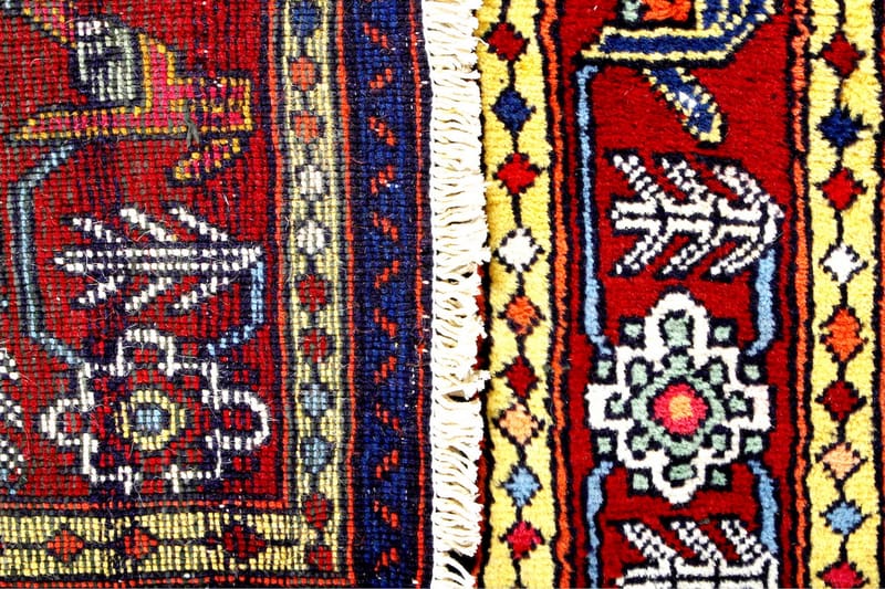 Handknuten Persisk Matta 144x299 cm - Röd/Mörkblå - Persisk matta - Orientalisk matta