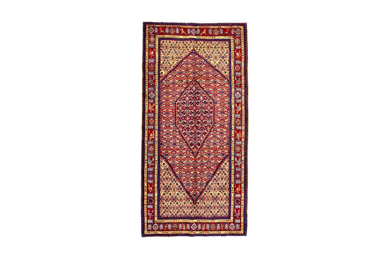 Handknuten Persisk Matta 144x299 cm - Röd/Mörkblå - Persisk matta - Orientalisk matta