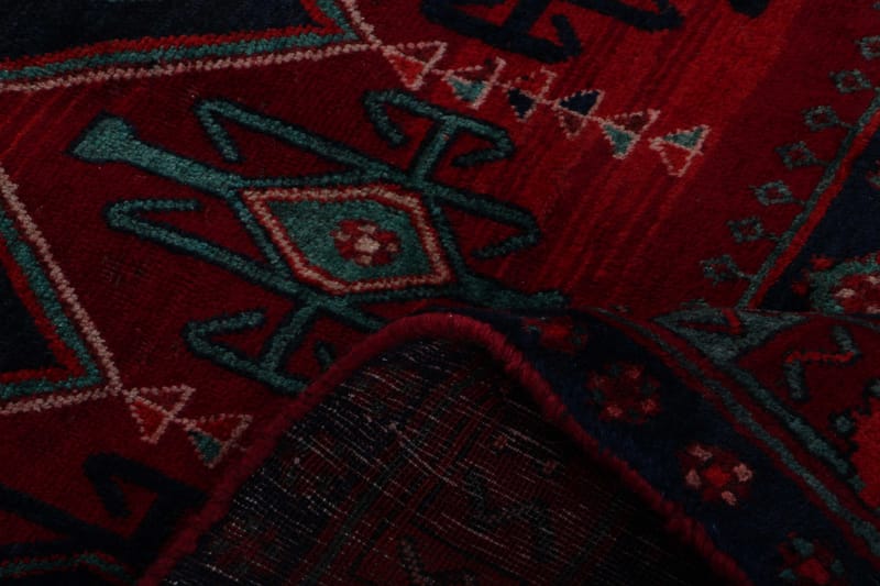 Handknuten Persisk Matta 141x329 cm - Röd/Mörkblå - Persisk matta - Orientalisk matta