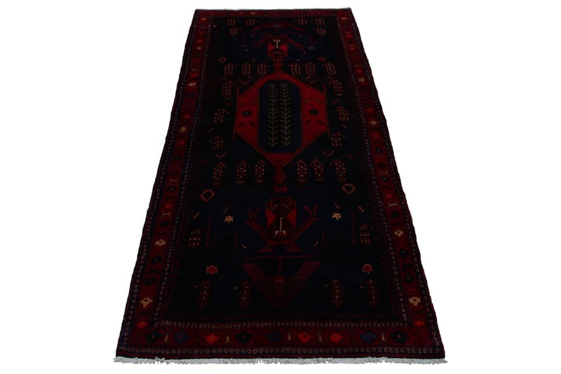 Handknuten Persisk Matta 132x279 cm - Mörkblå/Röd - Persisk matta - Orientalisk matta