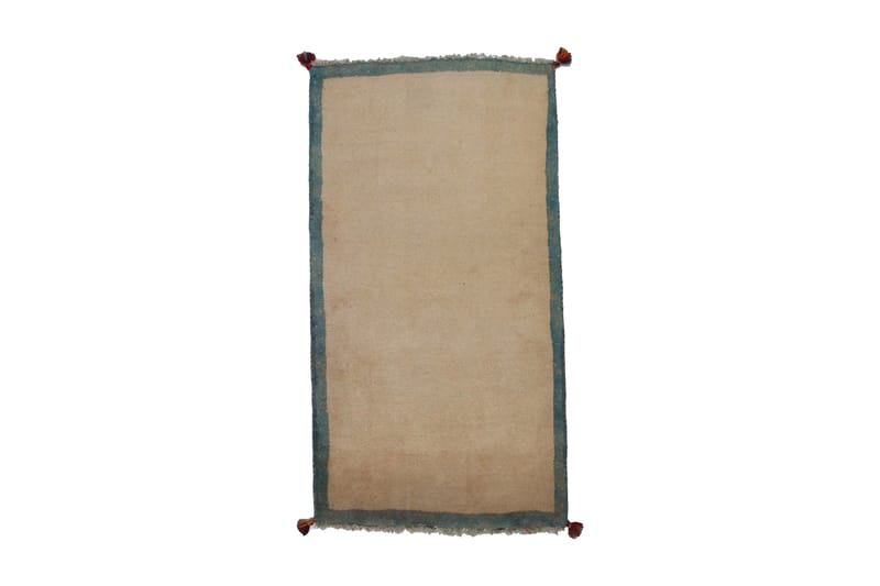 Handknuten Persisk Matta 75x143 cm Gabbeh Shiraz - Beige/Blå - Persisk matta - Orientalisk matta