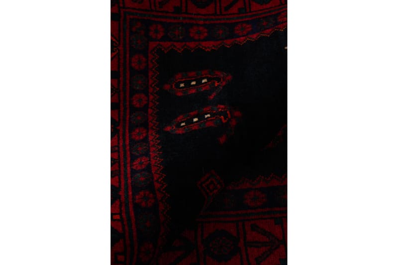 Handknuten Persisk Matta 159x377 cm - Svart/Röd - Persisk matta - Orientalisk matta