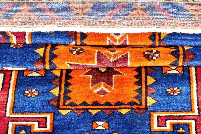 Handknuten Persisk Matta Varni 138x214 cm Kelim - Brun/Blå - Persisk matta - Orientalisk matta