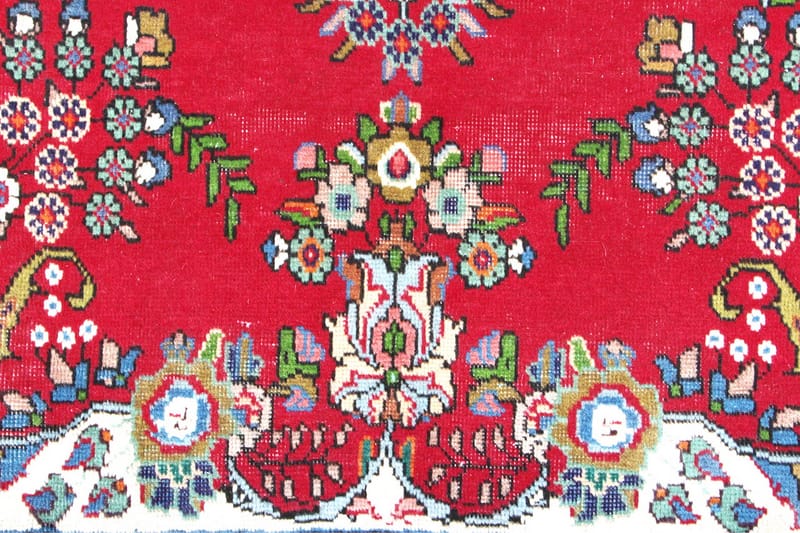 Handknuten Persisk Patinamatta 190x303 cm - Röd/Mörkblå - Persisk matta - Orientalisk matta