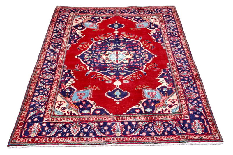 Handknuten Persisk Patchworkmatta 195x285 cm Kelim - Röd/Mörkblå - Persisk matta - Orientalisk matta