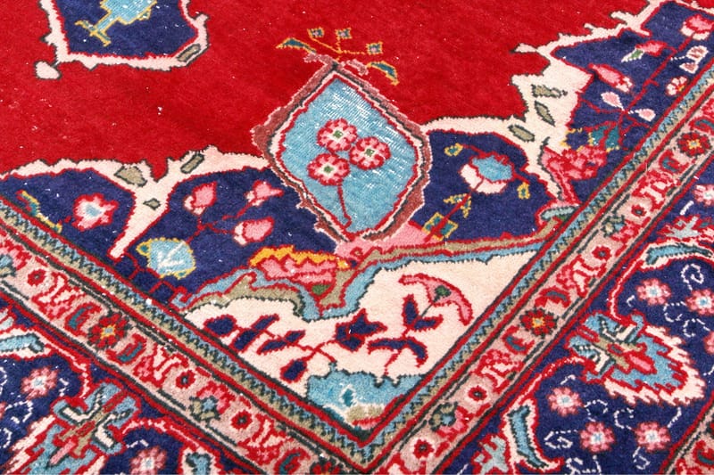 Handknuten Persisk Patchworkmatta 195x285 cm Kelim - Röd/Mörkblå - Persisk matta - Orientalisk matta