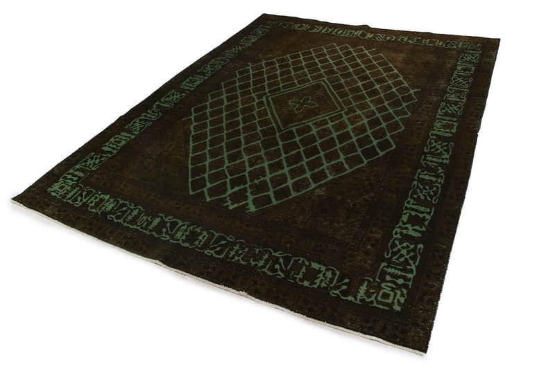 Handknuten Persisk Ullmatta 284x382 cm Vintage - Brun/Grön - Persisk matta - Orientalisk matta