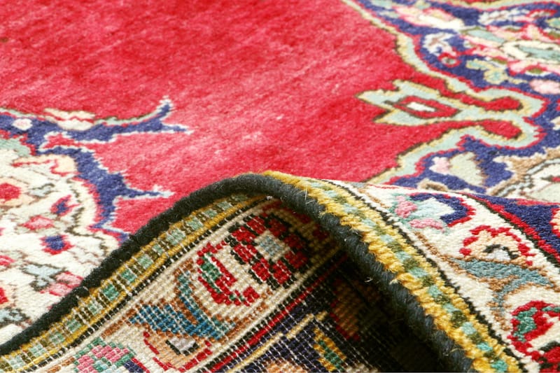 Handknuten Persisk Patinamatta 198x300 cm - Röd/Mörkblå - Persisk matta - Orientalisk matta