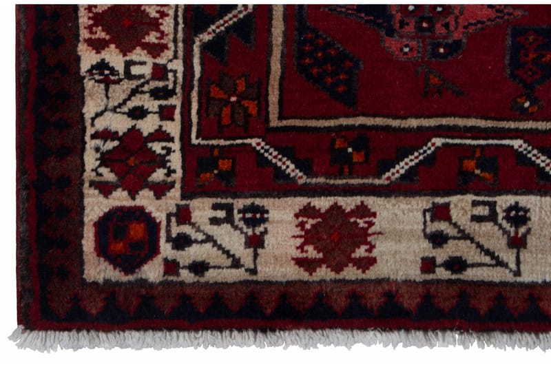 Handknuten Persisk Matta 97x345 cm - Röd/Beige - Persisk matta - Orientalisk matta