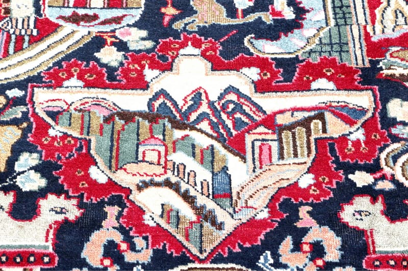 Handknuten Persisk Matta 129x311 cm - Mörkblå/Röd - Persisk matta - Orientalisk matta