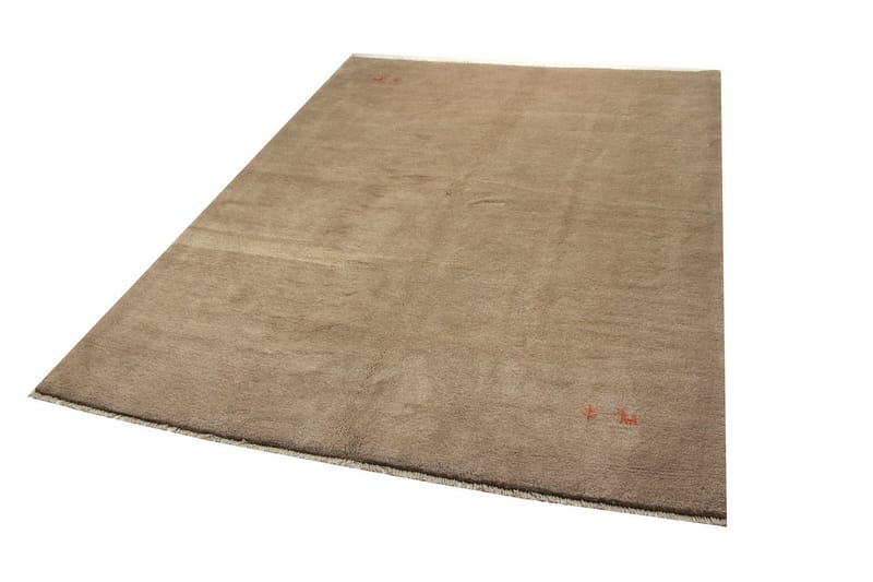 Handknuten Persisk Ullmatta 206x280 cm Gabbeh Shiraz - Mörkbeige - Persisk matta - Orientalisk matta