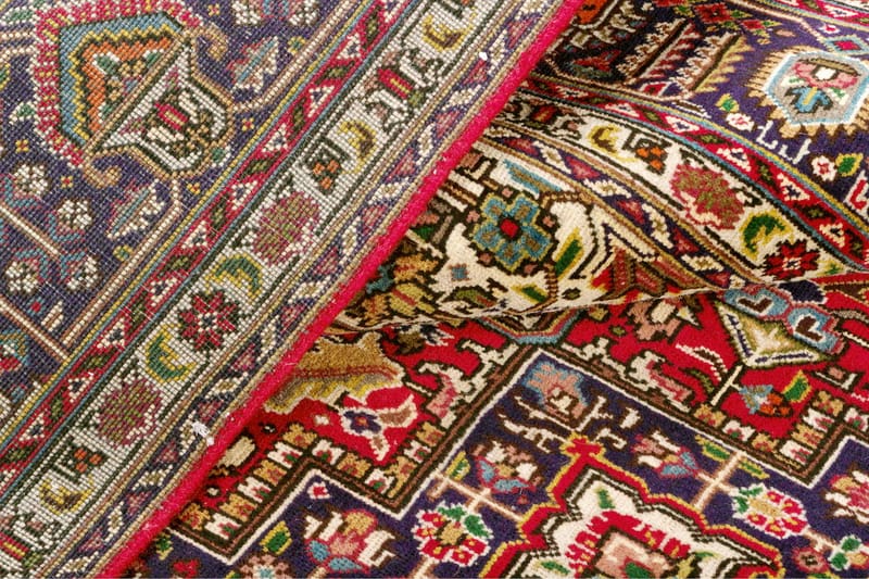 Handknuten Persisk Patinamatta 245x351 cm - Röd/Mörkblå - Persisk matta - Orientalisk matta