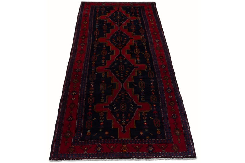 Handknuten Persisk Matta 140x346 cm - Mörkblå/Röd - Persisk matta - Orientalisk matta