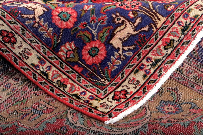 Handknuten Persisk Patchworkmatta 245x347 cm Kelim - Röd/Mörkblå - Orientalisk matta - Persisk matta