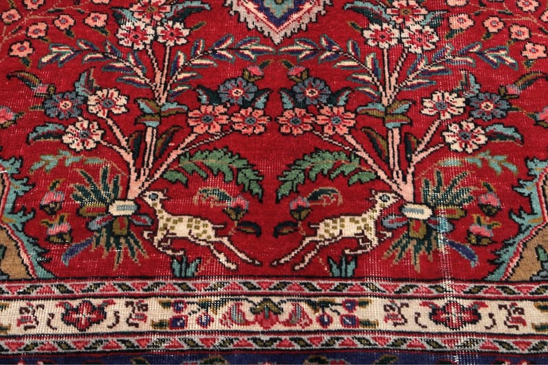 Handknuten Persisk Patchworkmatta 245x347 cm Kelim - Röd/Mörkblå - Orientalisk matta - Persisk matta