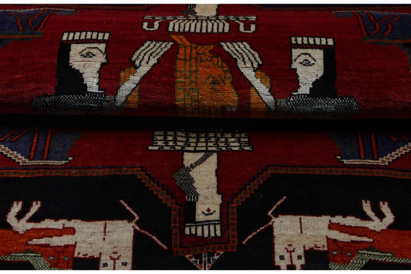 Handknuten Persisk Matta 127x188 cm - Röd/Beige - Persisk matta - Orientalisk matta