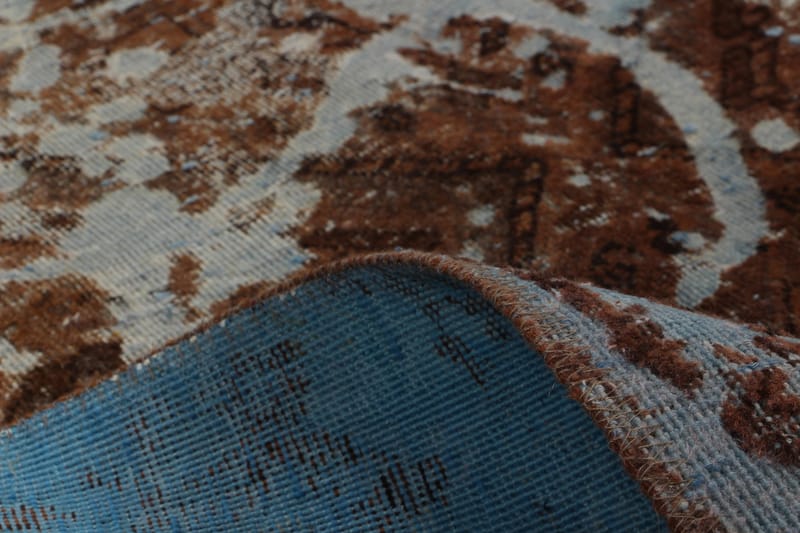 Handknuten Persisk Matta 140x190 cm Vintage - Blå/Brun - Persisk matta - Orientalisk matta