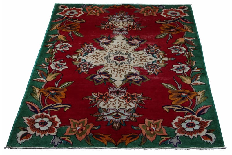Handknuten Persisk Patinamatta 146x202 cm - Röd/Grön - Persisk matta - Orientalisk matta