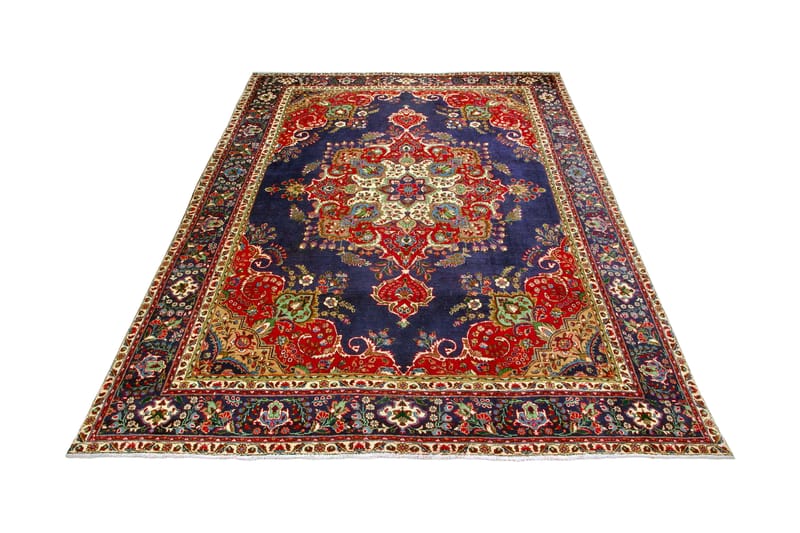 Handknuten Persisk Patinamatta 290x390 cm - Mörkblå/Röd - Persisk matta - Orientalisk matta