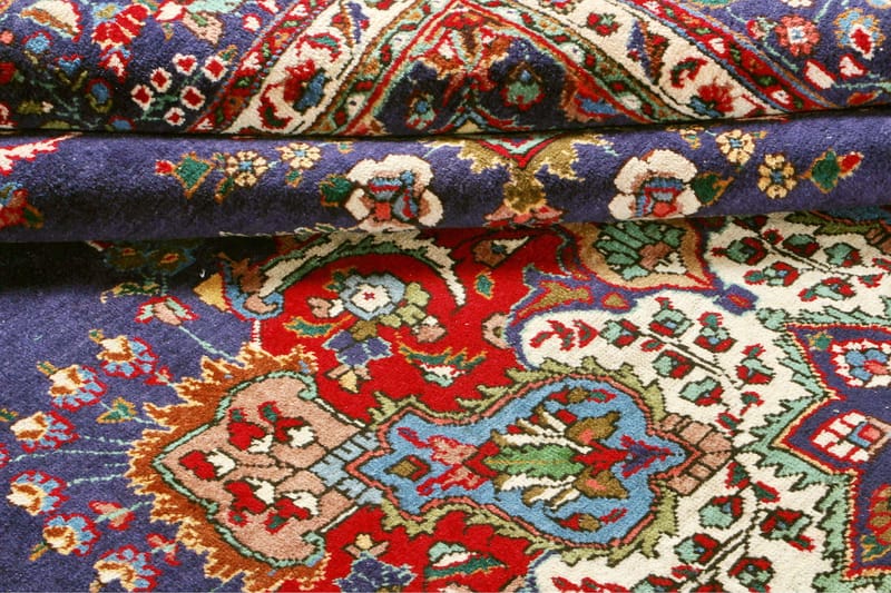 Handknuten Persisk Patinamatta 290x390 cm - Mörkblå/Röd - Orientalisk matta - Persisk matta
