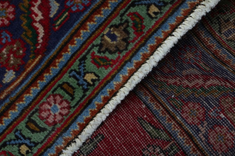 Handknuten Persisk Patinamatta 135x177 cm - Röd/Blå - Persisk matta - Orientalisk matta