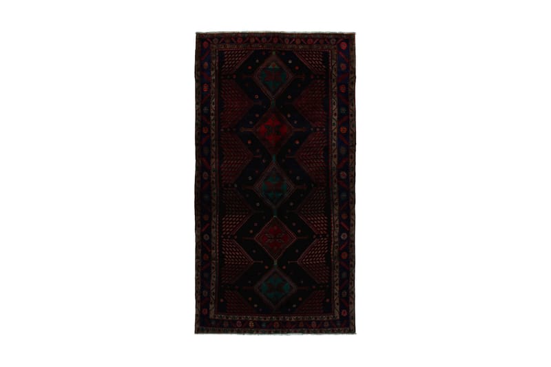 Handknuten Persisk Matta 158x305 cm - Svart/Mörkröd - Persisk matta - Orientalisk matta