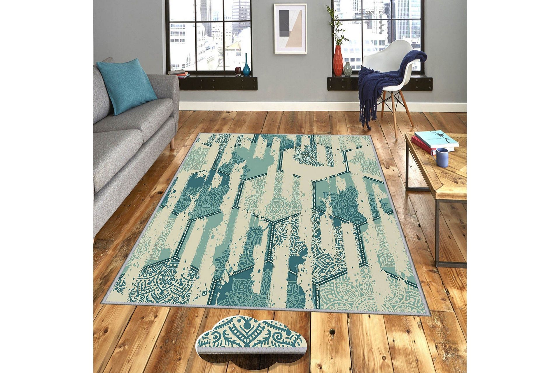 Homefesto Matta 100x150 cm - Multif&auml;rgad